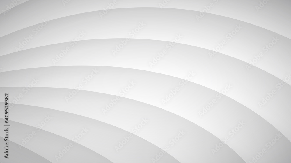 Abstract background of wavy curved stripes with shadows in white and gray colors Abstract background of wavy curved stripes with shadows in white and gray colors
