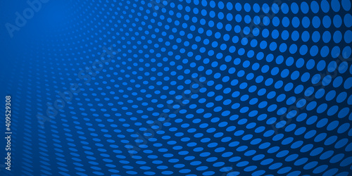 Abstract background made of halftone dots in blue colors