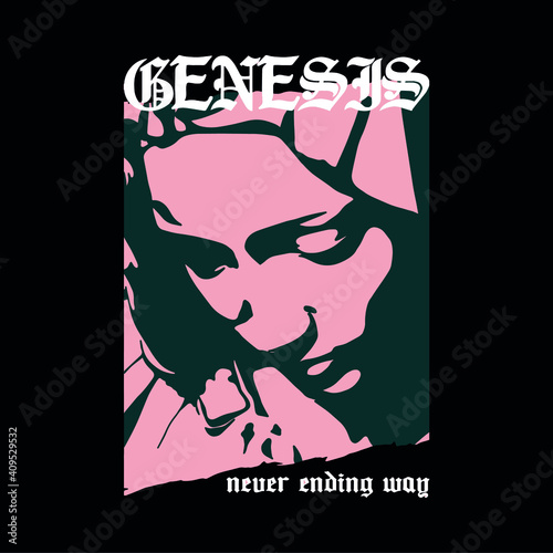 Bust with slogan Vector design for t-shirt graphics, banner, fashion prints, slogan tees, stickers, cards,flyer, posters and other creative uses