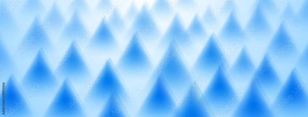 Fototapeta premium Abstract background of triangles in light blue colors