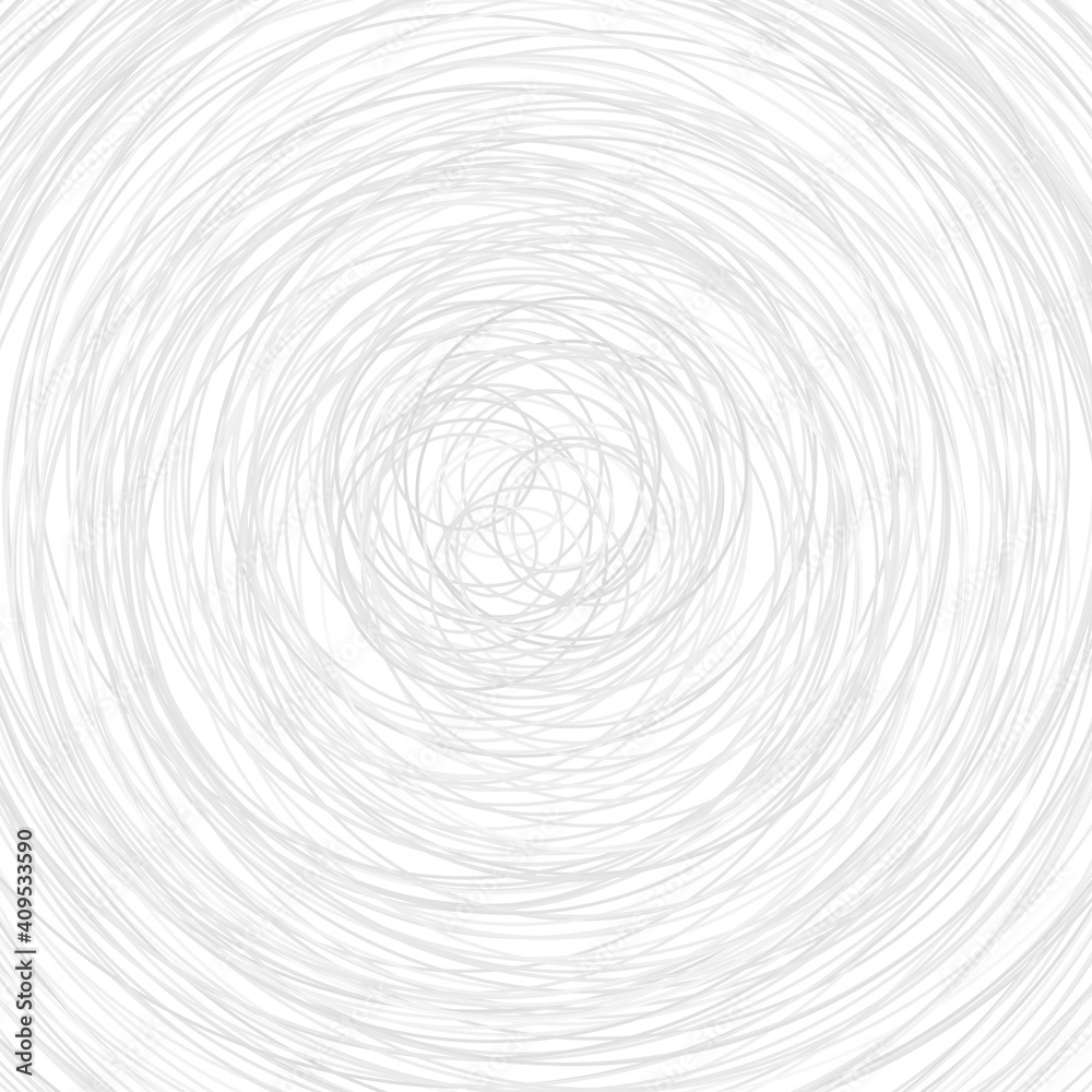 Abstract illustration of various gray circles on white background