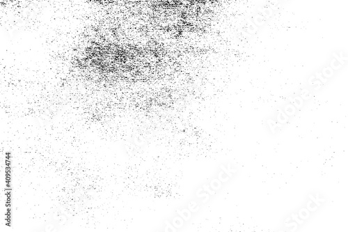 Black splatter vector overlay texture. Subtle grain grunge pattern of craft paper isolated on white background