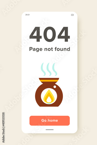 Multicolored vector icon of aroma lamp with candle