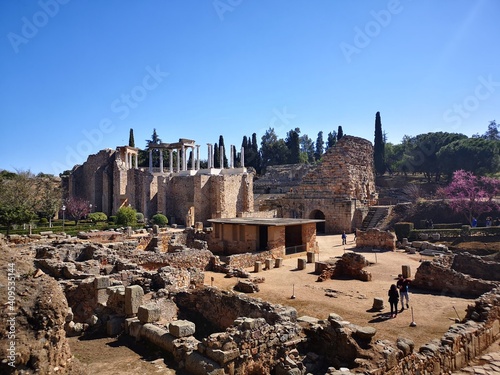 ruins of the roman theatre in Merida Spain
