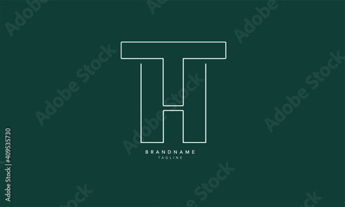 Alphabet letters Initials Monogram logo TH, HT, T and H