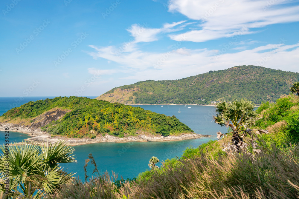 Beautiful small island in the tropical sea near Laem promthep cape in Phuket Thailand,Amazing archipelago around Phuket Island Beautiful small island in the tropical sea near Laem promthep cape in Phuket Thailand,Amazing archipelago around Phuket Island