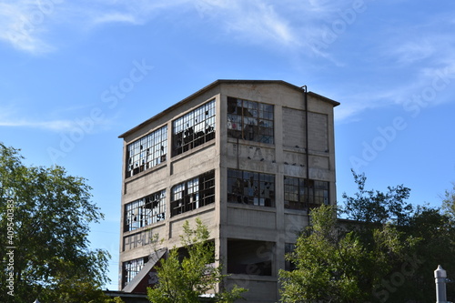Canvas Print Dilapidated Buildings