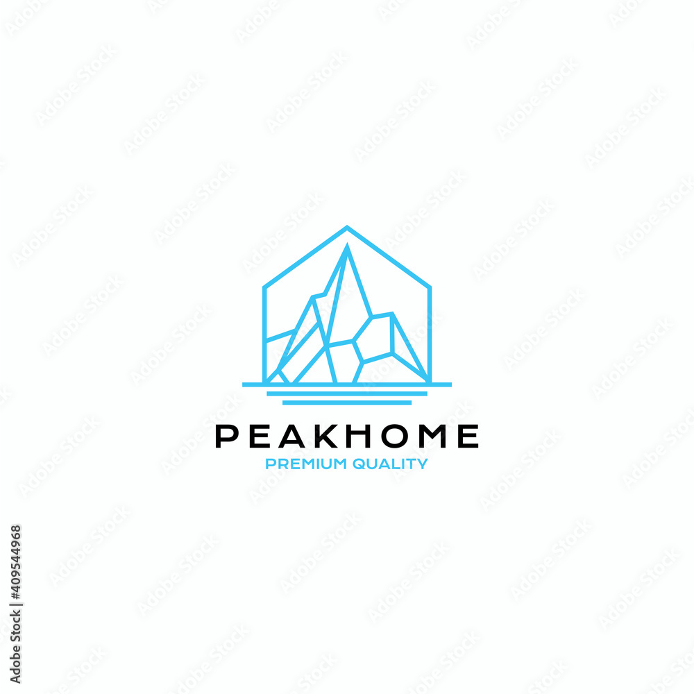 Fototapeta premium Ice Peak Home logo design