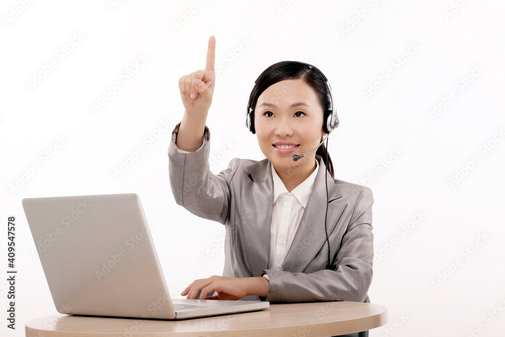 Business woman using computer Business woman using computer