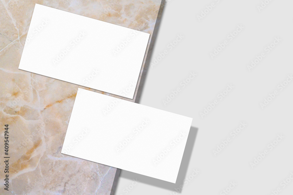 Realistic blank business card illustration for mockup