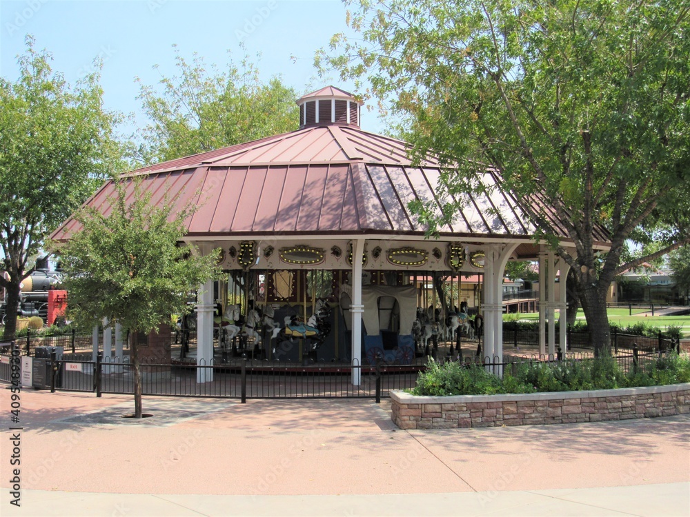 View of a merry-go-round or carousel during the daytime with nobody riding in Scottsdale, Arizona View of a merry-go-round or carousel during the daytime with nobody riding in Scottsdale, Arizona