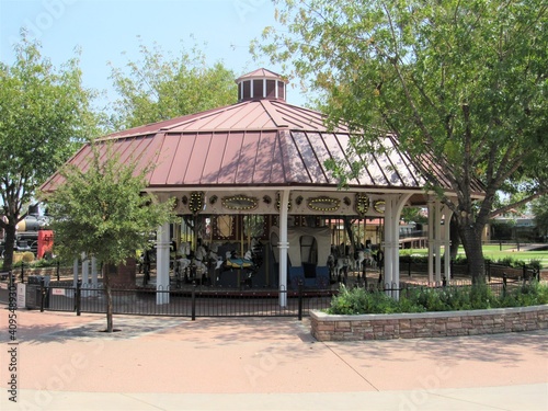 View of a merry-go-round or carousel during the daytime with nobody riding in Scottsdale, Arizona