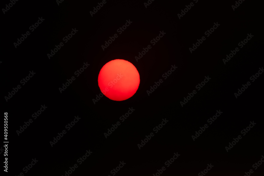 Red Moon in California Red Moon in California