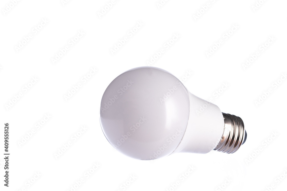 White round light bulb isolated on a white background. White round light bulb isolated on a white background.