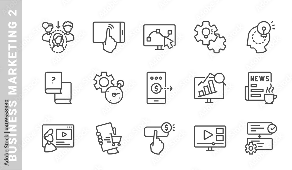 business marketing 2, elements of business marketing icon set. Outline Style. each icon made in 64x64 pixel business marketing 2, elements of business marketing icon set. Outline Style. each icon made in 64x64 pixel