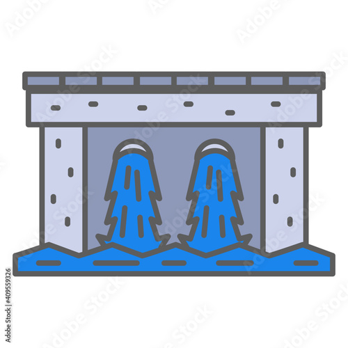 Hydroelectric power plant icon