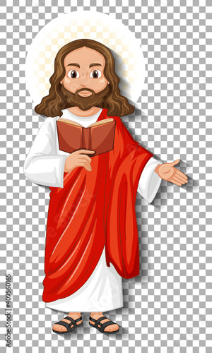 Isolated jesus cartoon character