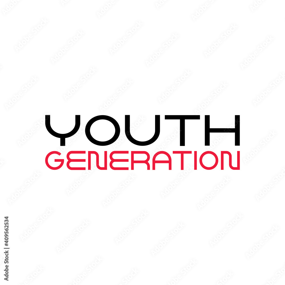 YOUTH GENERATION letter logo design vector
