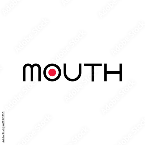 MOUTH letter logo design vector