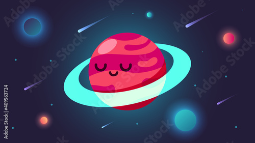 Red Planet in Outer Space