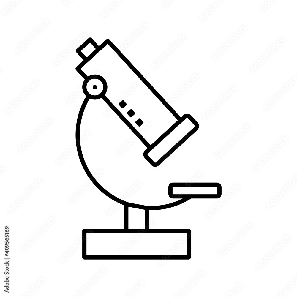 microscope lab line style icon