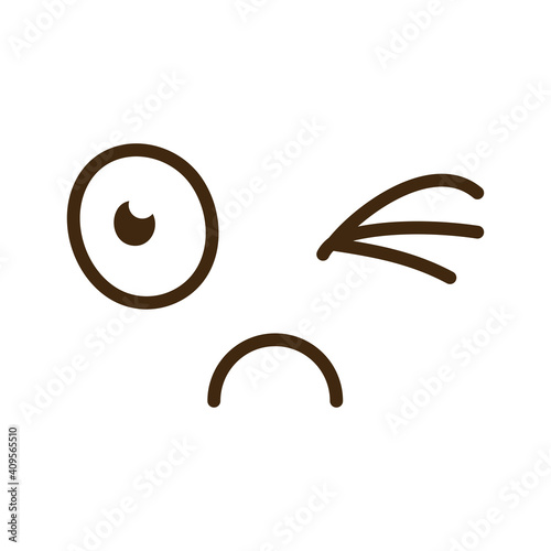 sad cartoon face with stinging the eye emoticon icon