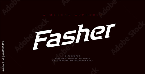 Sport modern italic alphabet fonts and number. Typography, abstract, technology, sport, digital, race, branding creative logo font. vector illustration