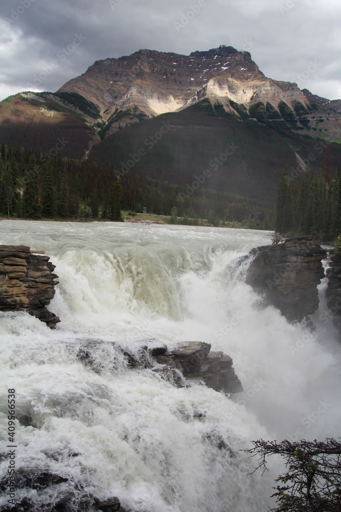 Thunder Of Athabasca Falls, Jasper National Park, Alberta