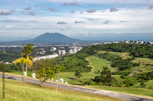 Aerial View of Clark and Mt. Arayat in distance - Clark, Pampanga, Luzon, Philippines	 photo