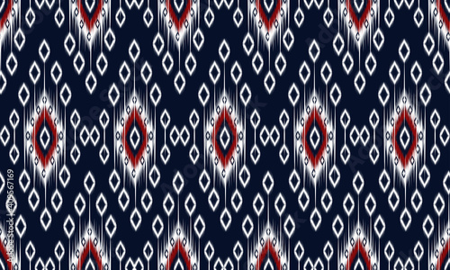 Geometric ethnic oriental ikat pattern traditional Design for background
,carpet,wallpaper,clothing,wrapping,Batik,fabric,Vector illustration.embroidery style.