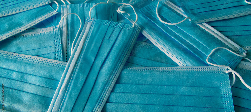 Medical masks, medical protective masks as a background Medical masks, medical protective masks as a background