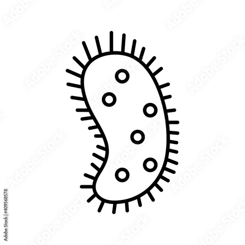 bacterium particle line style icon