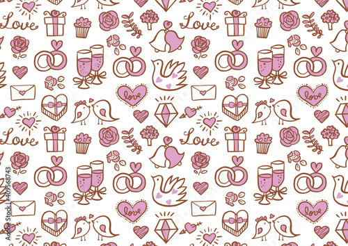 バレンタインの模様_シームレス04