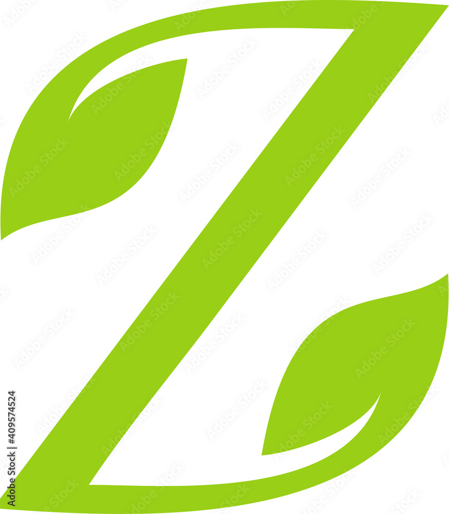 design logo creative letter Z and eco leaf design logo creative letter Z and eco leaf