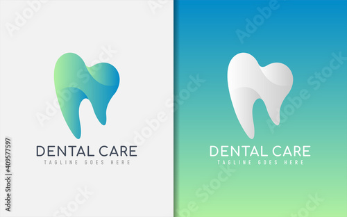 Creative Modern Dental Care Logo Design. Usable For Business, Community, Foundations, Medical, Services Company. Vector Logo Design Illustration.