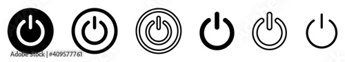 On-off icon. Set of power buttons. Vector illustration.
