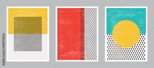 Modern Poster Art. Abstract Wall Art. Digital Interior Decoration Art with Grunge texture.