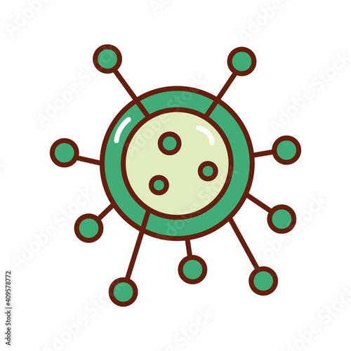 covid19 particle flat style icon