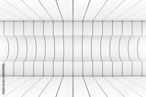Black and white abstract background 3D render illustration