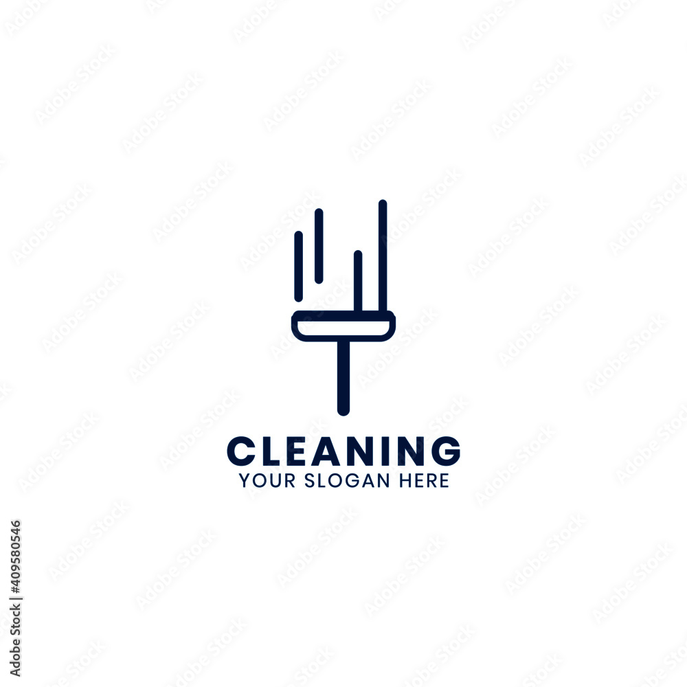 Fototapeta premium Modern cleaning house logo vektor template