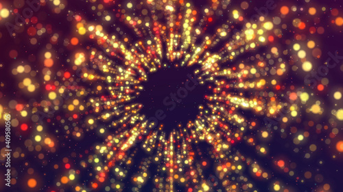 Glittering Particle Tunnel, Background Shining Particles 