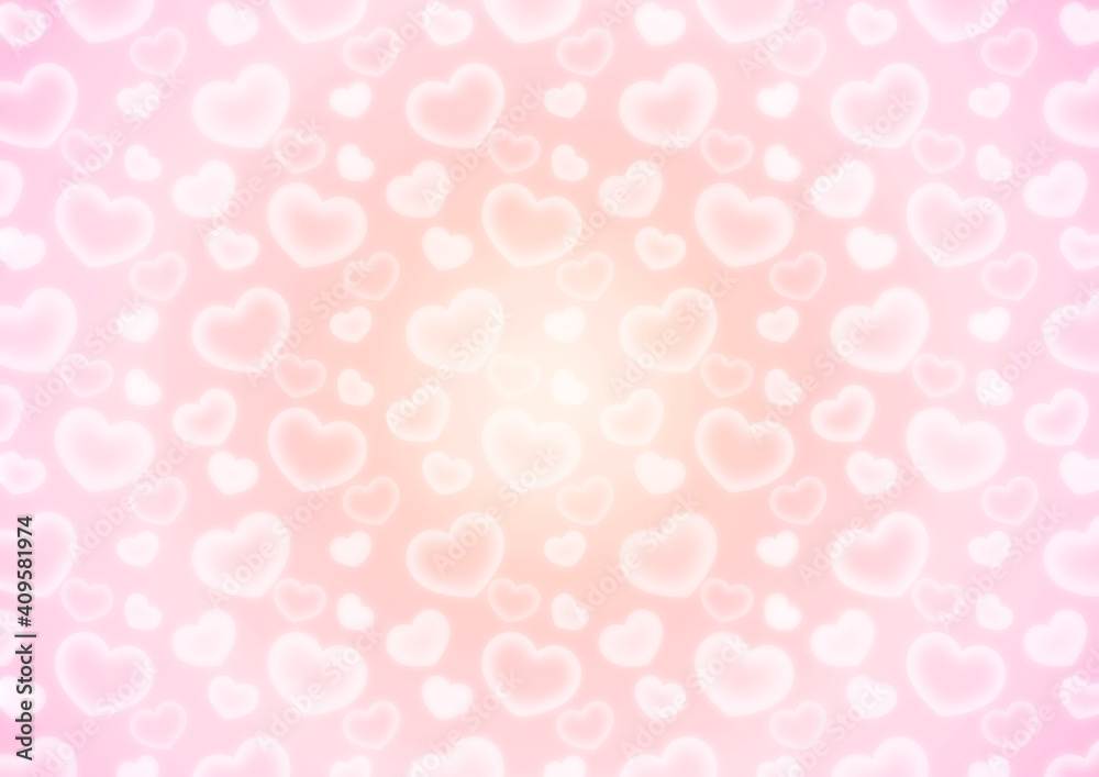 パステルカラーの可愛いハート柄背景 イラスト エフェクト ほわほわ Stock Illustration Adobe Stock