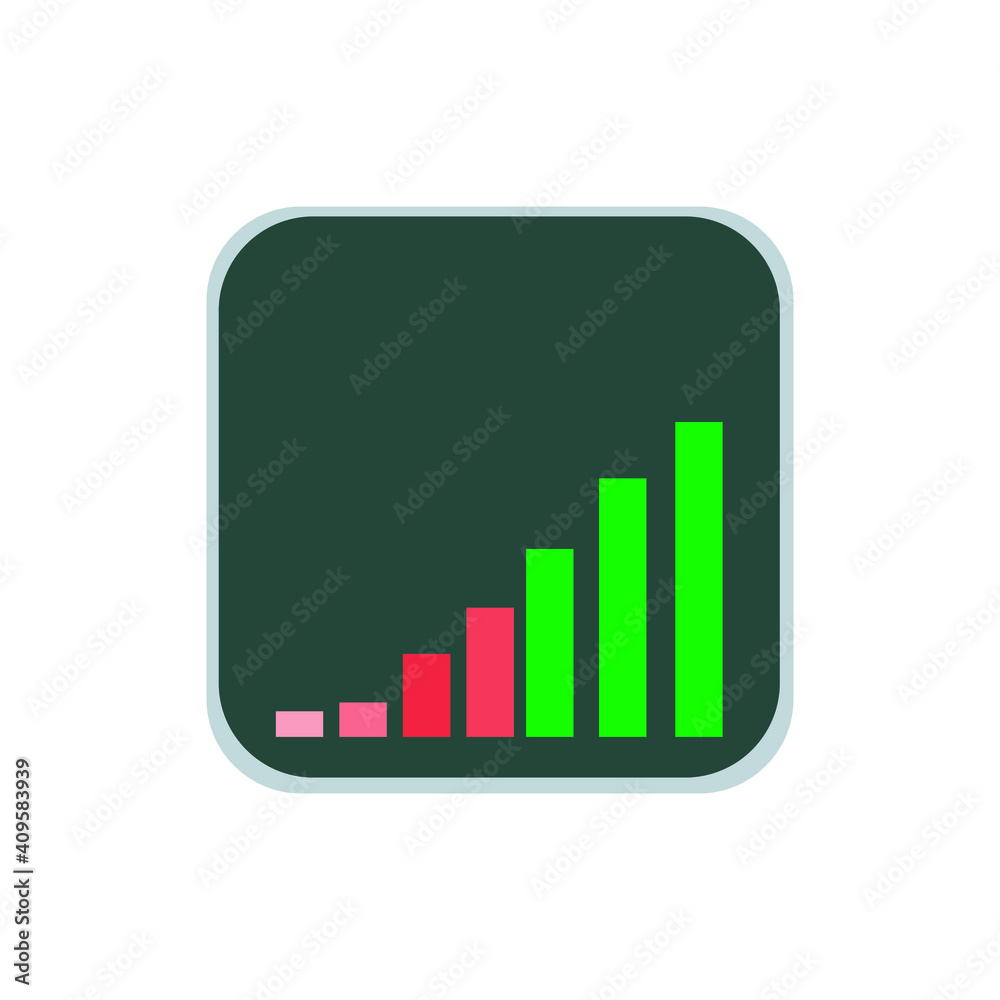 unstable wifi network diagram icon, in flat design unstable wifi network diagram icon, in flat design