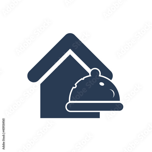 Restaurant Icon. Pizza house, burger shop, juice bar, pasta, online order, fast food icon.
