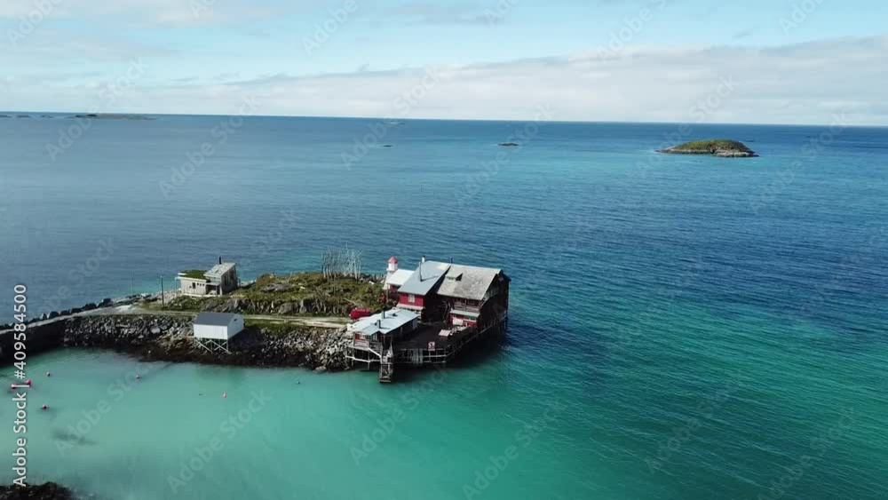 Norway. A fisherman's wooden house by the sea Norway. A fisherman's wooden house by the sea