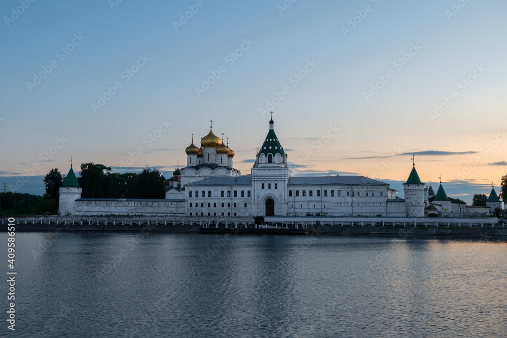 Holy Trinity Ipatiev Monastery on the sunset. Kostroma, Russia