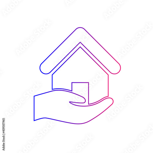 Home insurance icon. Home security, home protect, home money icon.