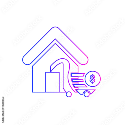 Fashion Shop Icon. Dress, cloth, baby fashion, ladies fashion shop icon.