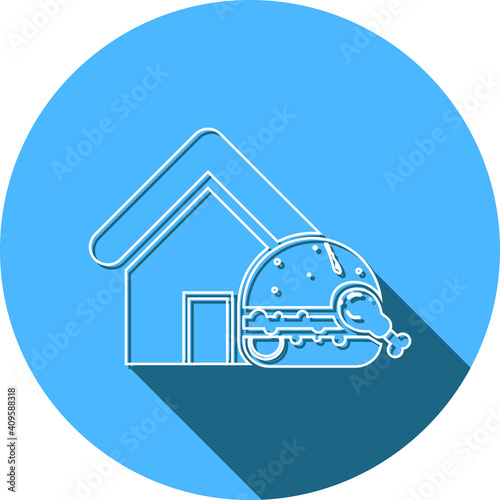 Restaurant Icon. Pizza house, burger shop, juice bar, pasta, online order, fast food icon.
