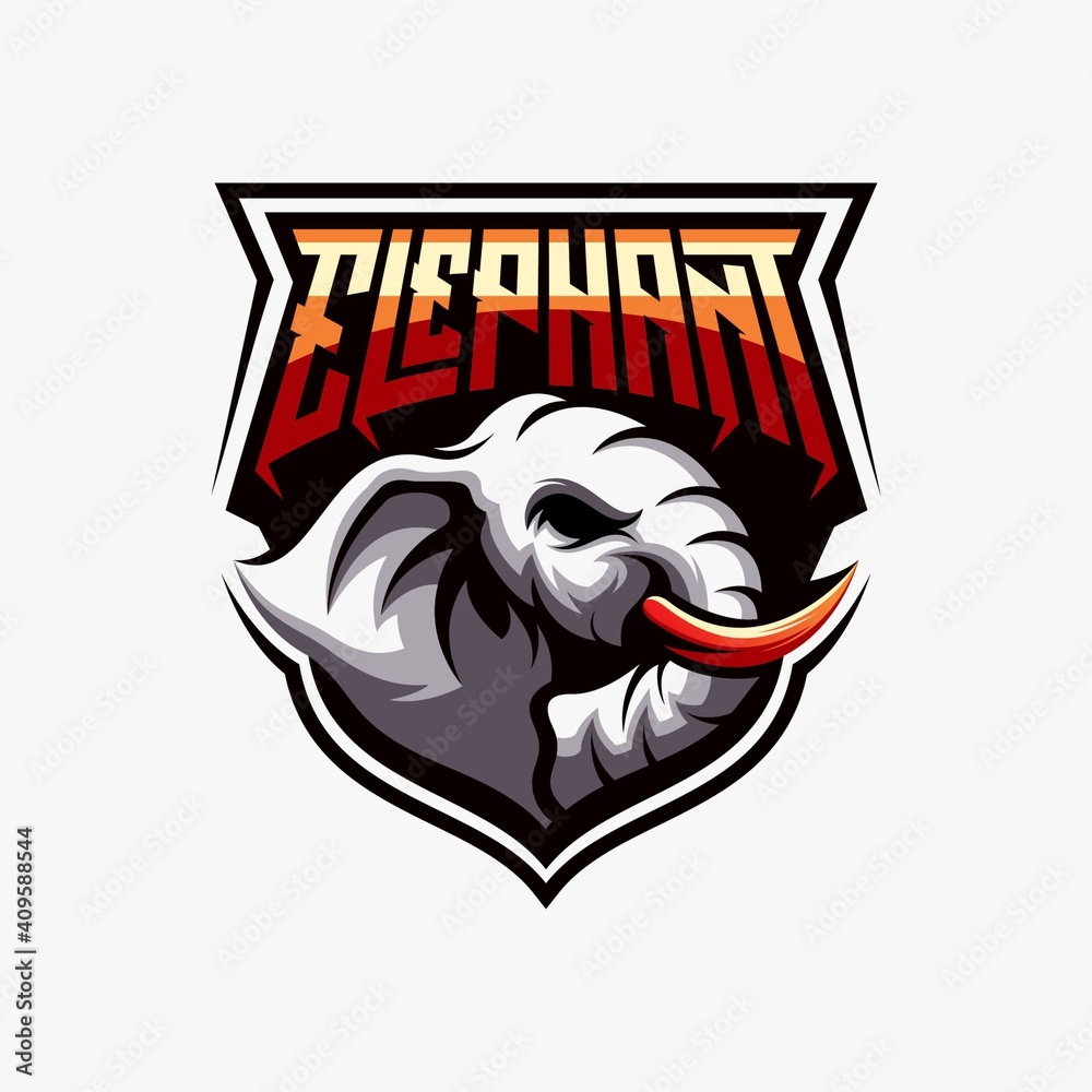 Obraz premium elephant logo vector